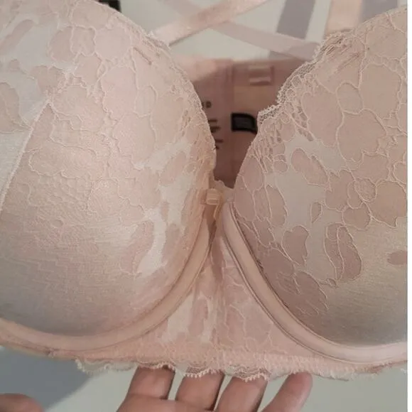 Torrid Bombshell Everyday Strapless Push-Up Bra Pink 44DD NEW