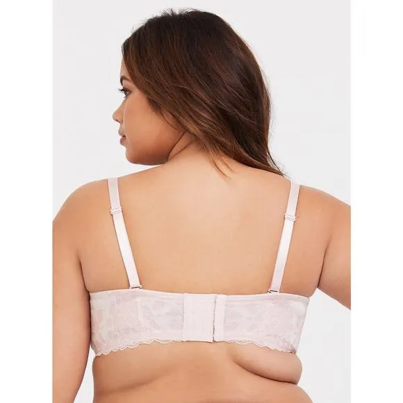 Torrid Bombshell Everyday Strapless Push-Up Bra Pink 44DD NEW