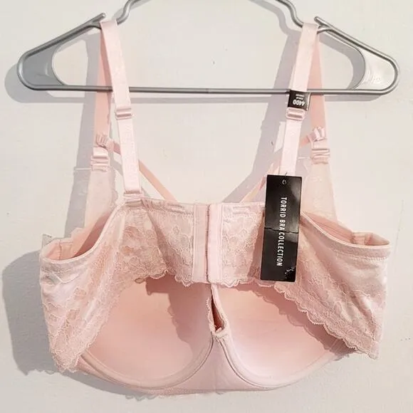 Torrid Bombshell Everyday Strapless Push-Up Bra Pink 44DD NEW