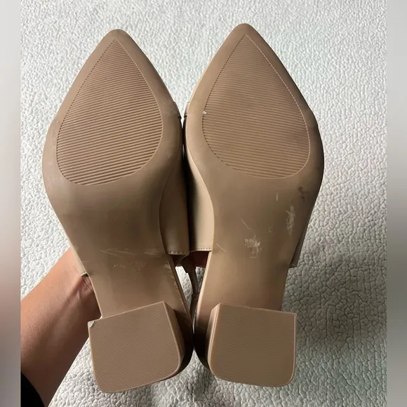 TORRID NUDE SLINGBACK HEELS 11WW