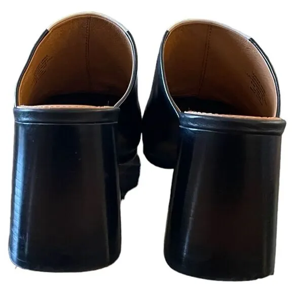 Tory Burch Equestrian Link Leather High Heeled Mules