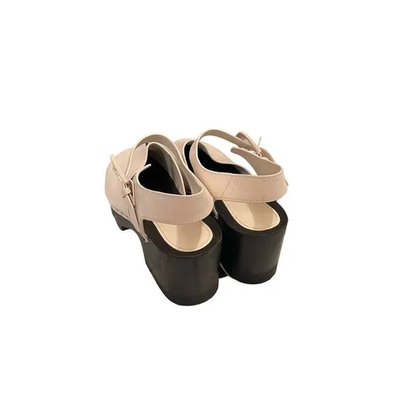 Tory Burch Lug Sole Leather Platform Clogs, Size: 10