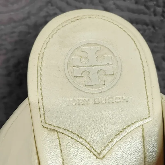 Tory Burch Multicolor Christmas Embroidered Leather Ellis Peep Toe Heel Mule 10M