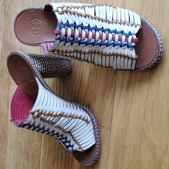 Tory Burch Pecha Woven Mule Sandal 6.5