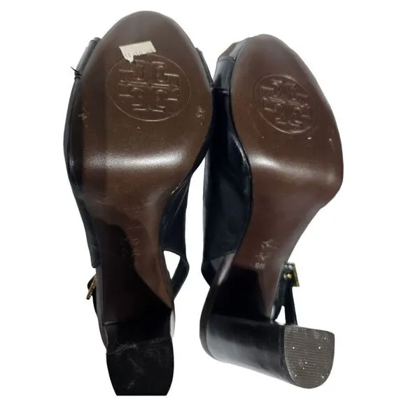 TORY BURCH Peep Toe Slingback Heels - Size 9