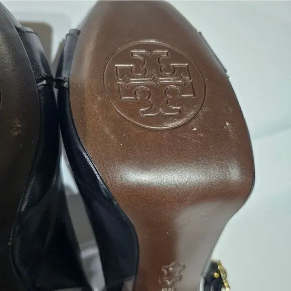 TORY BURCH Peep Toe Slingback Heels - Size 9