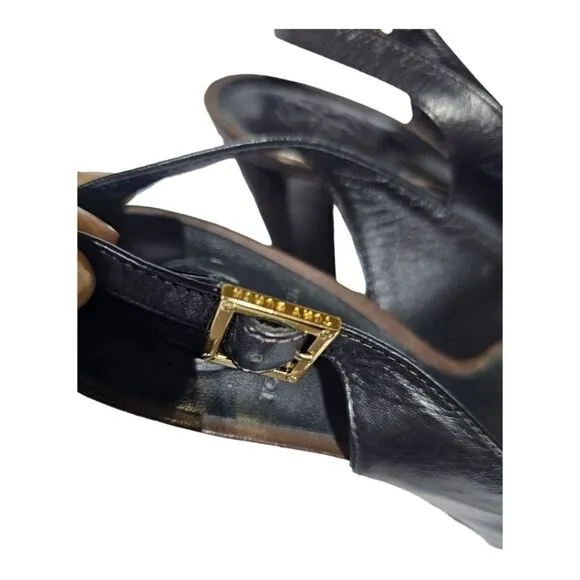 TORY BURCH Peep Toe Slingback Heels - Size 9