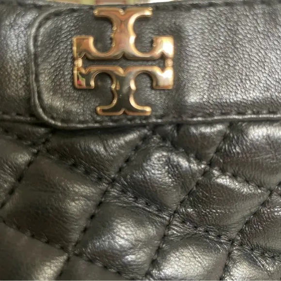 Tory Burch Quilted Wedge Bootie Black size 8 M