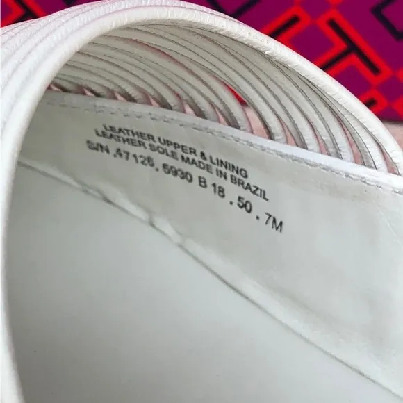 TORY BURCH Sienna flat slide leather mules white size 7
