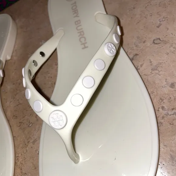 Tory Burch Studded Jelly Flip Flops