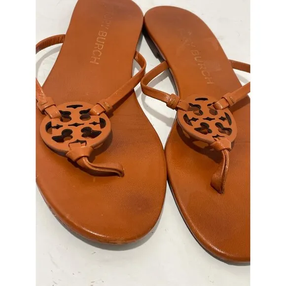 Tory Burch Womens Miller Soft Sandal Bourbon Miele Slip On size 9.5