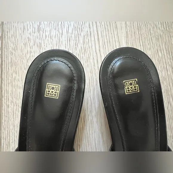 Toteme 40mm kitten heels flip flop