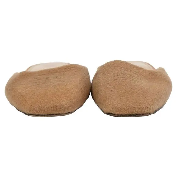 Toteme Flat Mules in Beige Cashmere
