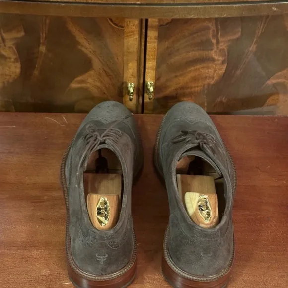 Trask Wingtip Suede Oxfords