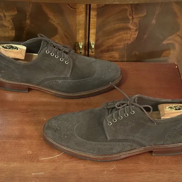 Trask Wingtip Suede Oxfords