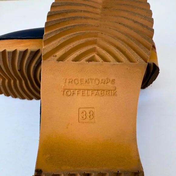 Troentorp Swedish Clogs | O'Keefe Dark Blue | Size 38