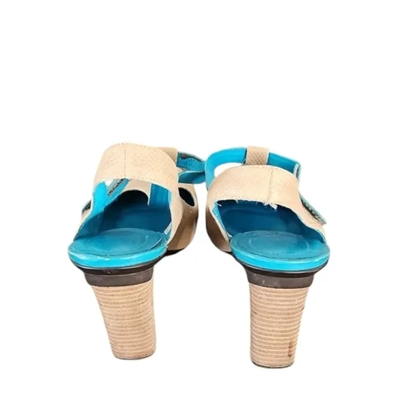 TSUBO Mary Jane T-strap Heels 40 9 Textured Slingback Industrial Retro Vintage