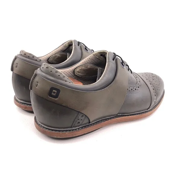 Tsubo Wexler Gray Leather Cap Toe Oxfords 10