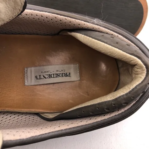 Tsubo Wexler Gray Leather Cap Toe Oxfords 10