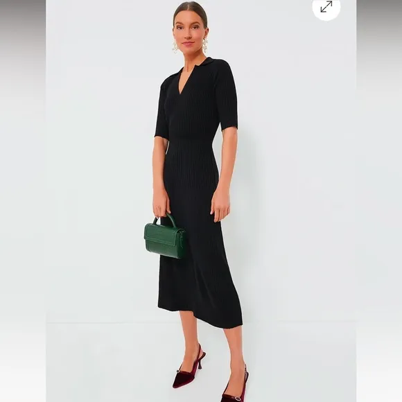 Tuckernuck Black Knit Janie Midi Dress