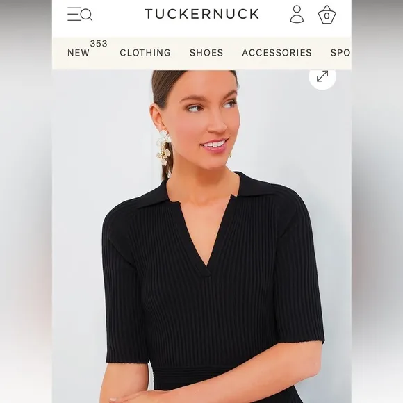 Tuckernuck Black Knit Janie Midi Dress