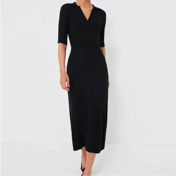 Tuckernuck Black Knit Janie Midi Dress