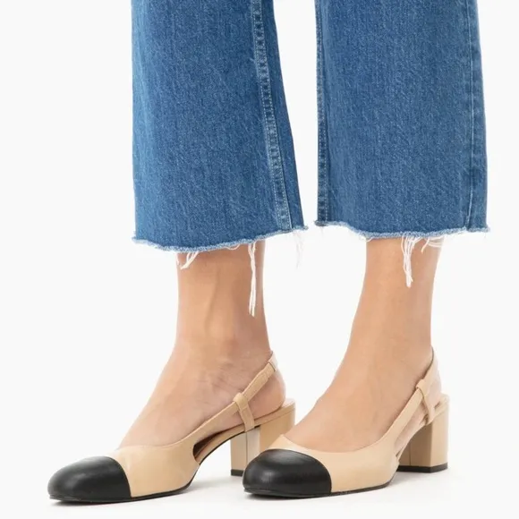 Tuckernuck French Sole Baton Heels Slingback New in Box