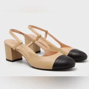 Tuckernuck French Sole Baton Heels Slingback New in Box