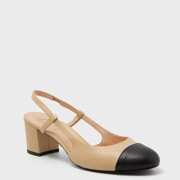 Tuckernuck French Sole Baton Heels Slingback New in Box