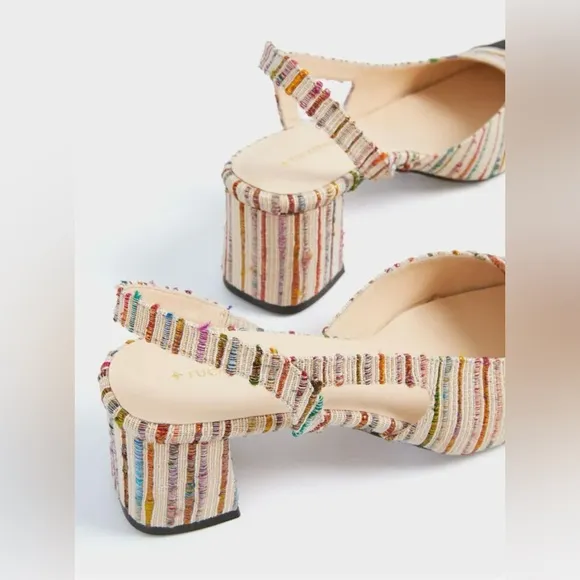 Tuckernuck Multi Tweed Tinsley Slingback Heels New in Box size 9.5 and 10