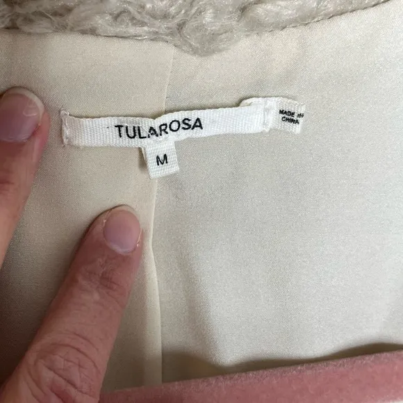 Tularosa Violet Faux Shag Coat in Natural Size Medium