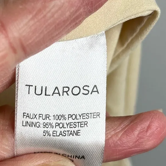 Tularosa Violet Faux Shag Coat in Natural Size Medium