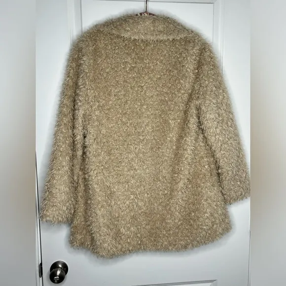 Tularosa Violet Faux Shag Coat in Natural Size Medium