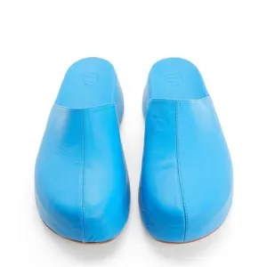 Turquoise Leather Clogs 39