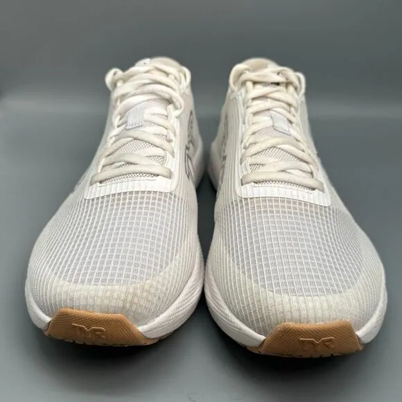 TYR SR-1 Tempo Mens 12 Womens 13.5 White Lace-Up Low Athletic Running Sneakers