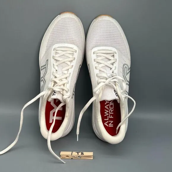 TYR SR-1 Tempo Mens 12 Womens 13.5 White Lace-Up Low Athletic Running Sneakers