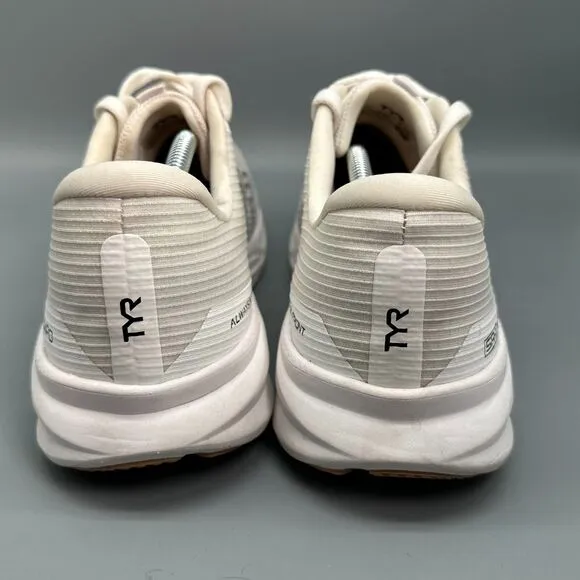 TYR SR-1 Tempo Mens 12 Womens 13.5 White Lace-Up Low Athletic Running Sneakers