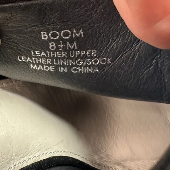 UEC Sanctuary Black Leather Boom Heel Mules Size 8.5 Women’s