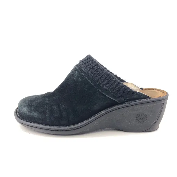 UGG Gael Wool Lined Wedge Slip-on Clogs 10