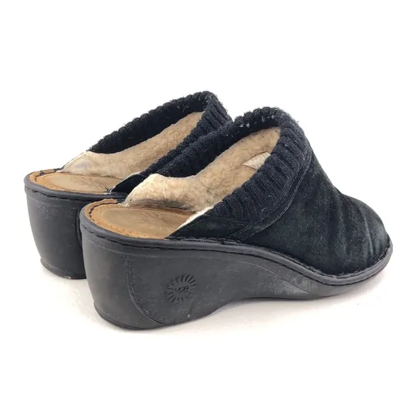 UGG Gael Wool Lined Wedge Slip-on Clogs 10