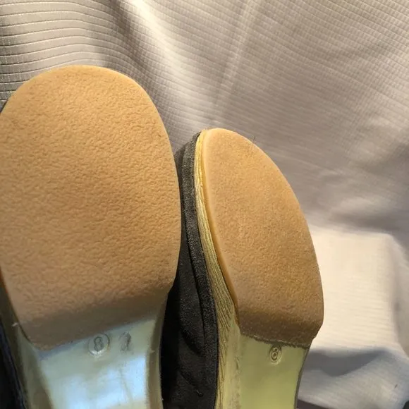 Ugg Kalie women brown nubuck clogs, leather sheepskin, 8