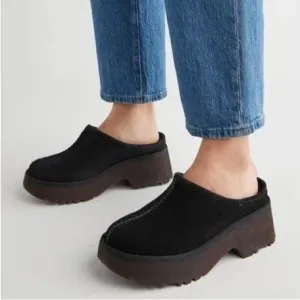 UGG New Heights Cozy Clogs Black size 7