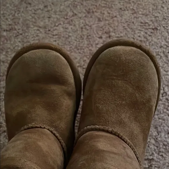 UGG Tan Boots Suede Slip-On