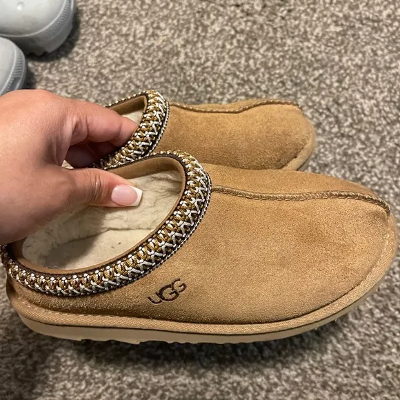 UGG Tan Suede Slip-On Shoes
