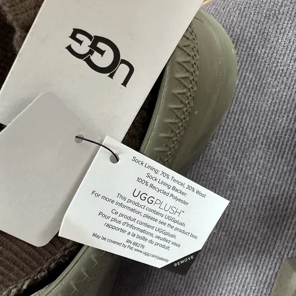 UGG TASMAN X Olive Shoes Rubber RAIN BOOTS Clogs WOMEN'S 8