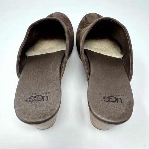 UGG Women's Abbie Brown Suede Clogs