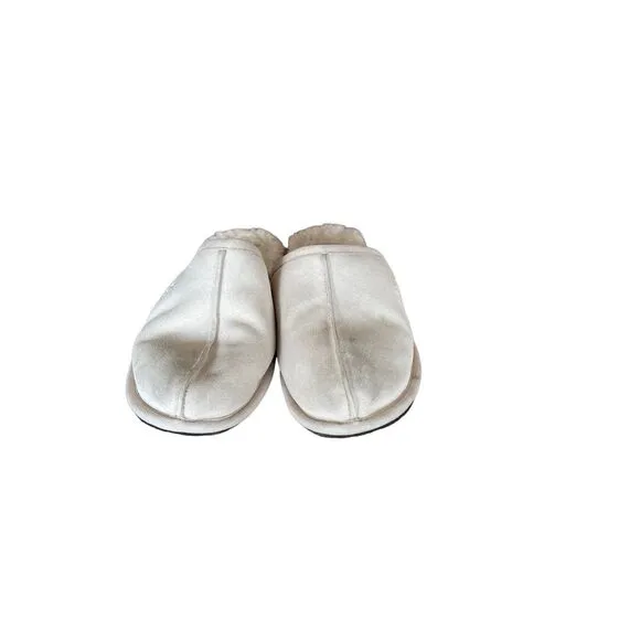 UGG Womens White Pearl Sheepskin lining Slip On Clog Padded Slippers Size 11