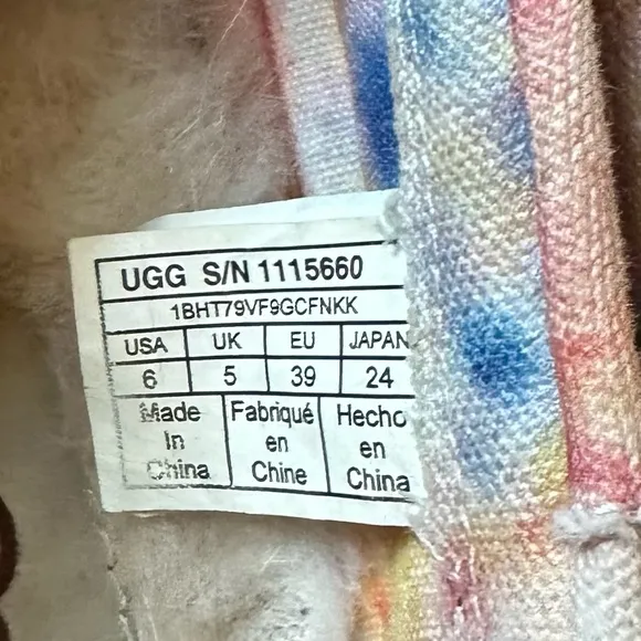 UGG x Ovadia Tasman Tie Dye Slip On Mule Slippers Size 6