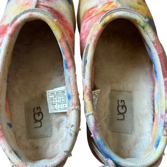 UGG x Ovadia Tasman Tie Dye Slip On Mule Slippers Size 6
