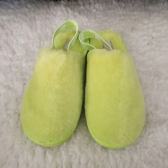 UGG Fluff Yeah Girls Clogs Slippers in Key Lime